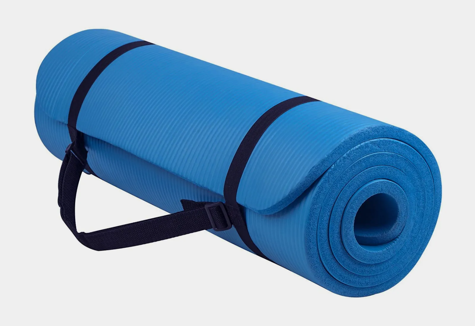 0.3" Thick Yoga and Pilates Exercise Mat with Carrying Strap