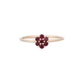 14K Yellow Gold Garnet Ring