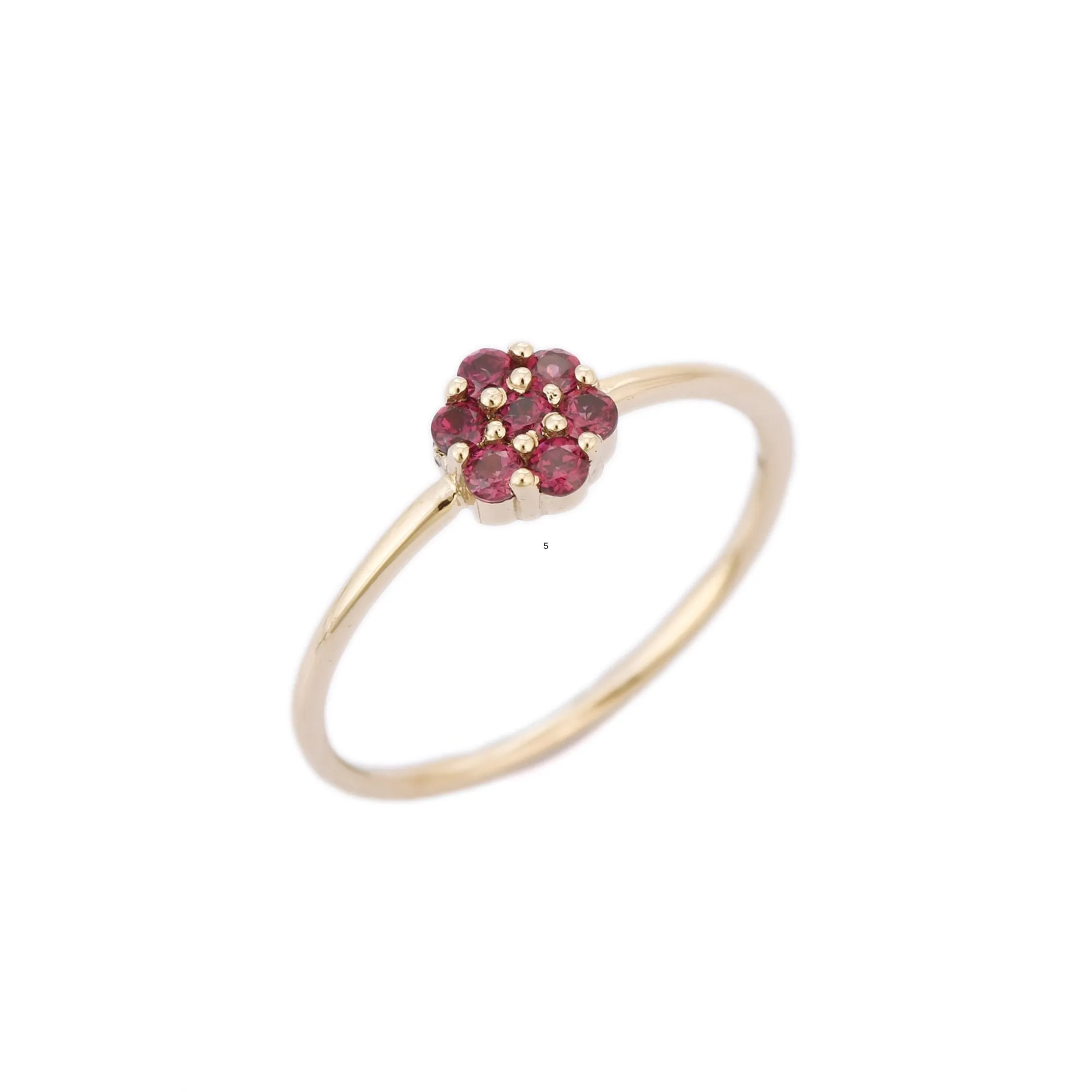 14K Yellow Gold Garnet Ring