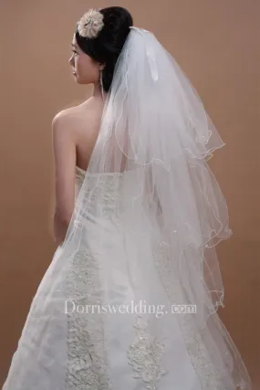 2018 Ethereal Multi-Layered Puffy Fingertip Wedding Veil