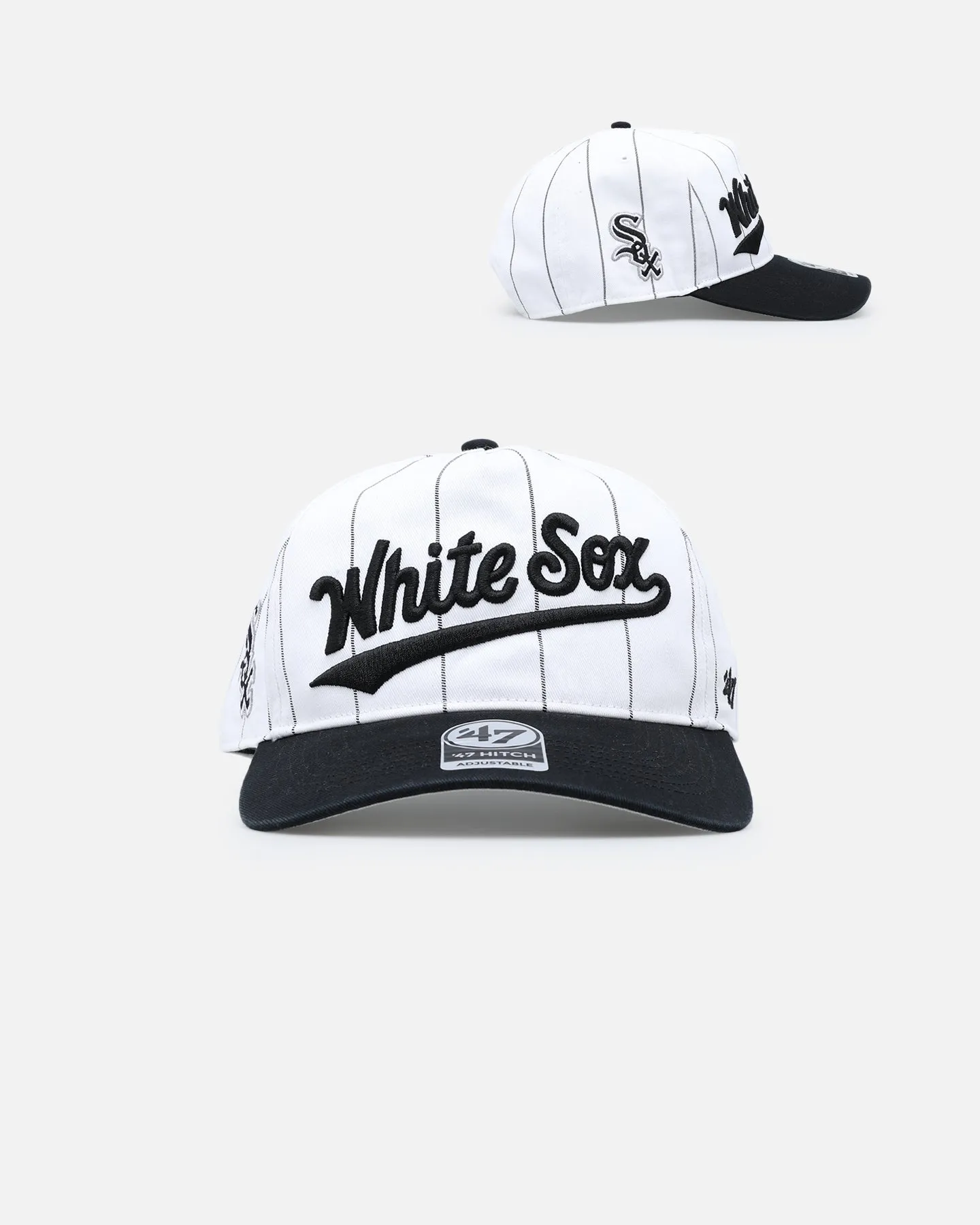 47 Brand Chicago White Sox 'Double Header Pinstripe' '47 Hitch Snapback White