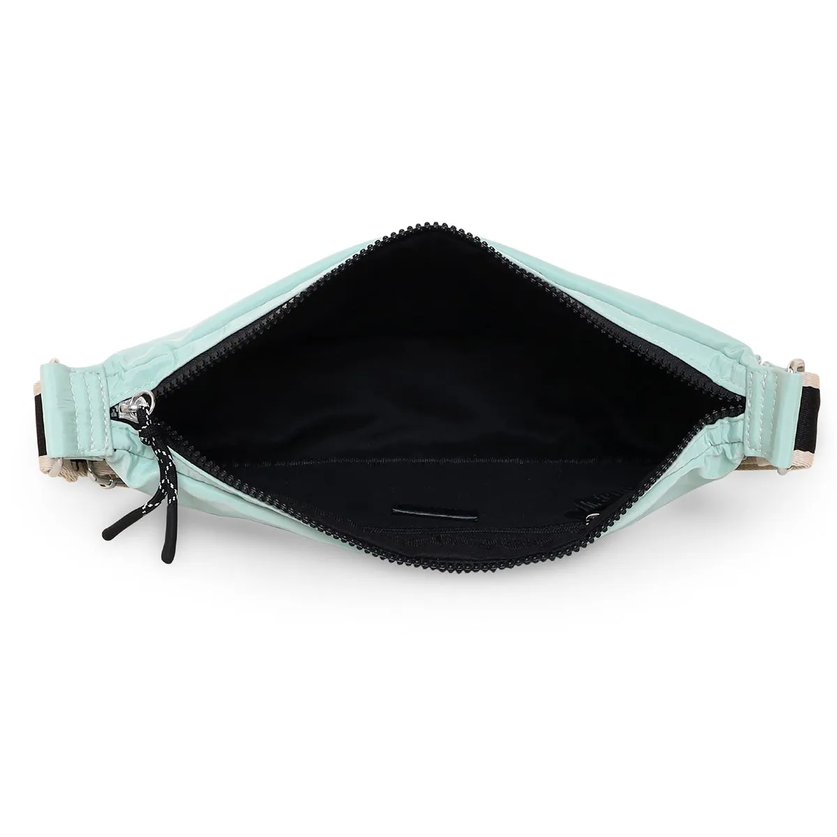 Accessorize London Green Nylon Sling Sling Bag