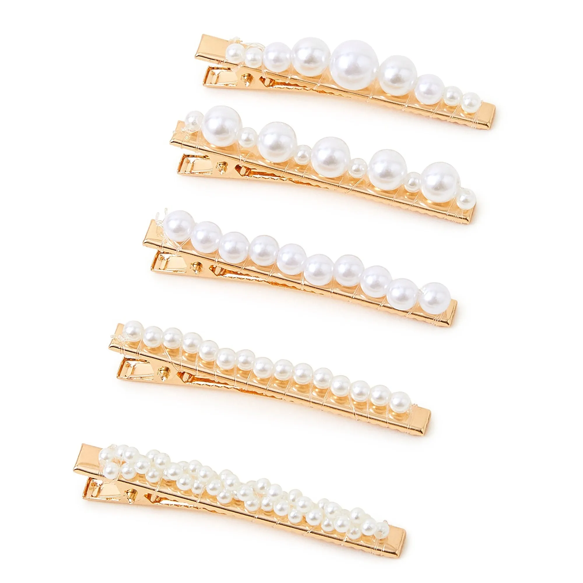 Accessorize London Set Of 5 Multi Pearl Hair Clip