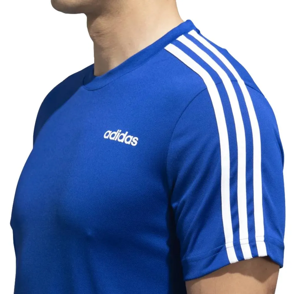 Adidas Men's Classic 3 Stripes Tee (Blue Beauty)