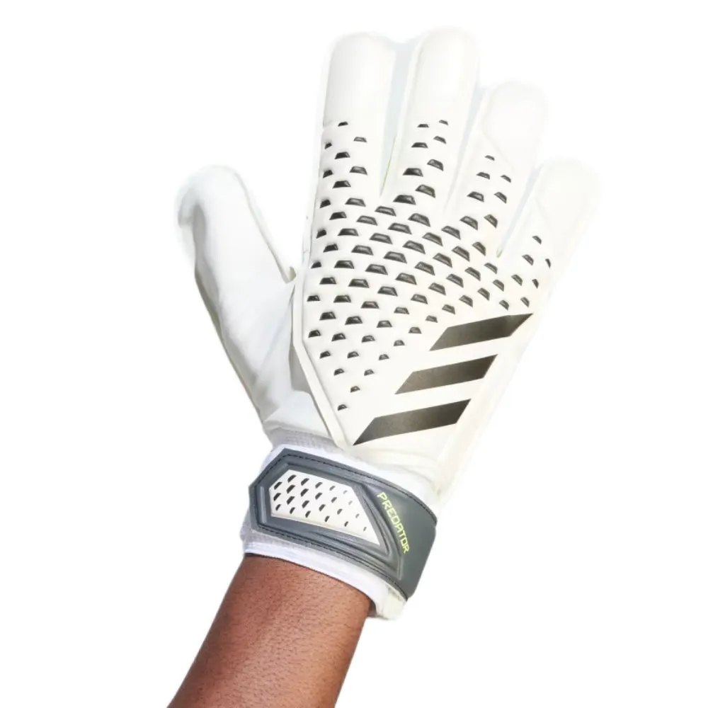 Adidas Unisex Predator Training Football Gloves (White/Lucid Lemon/Black)