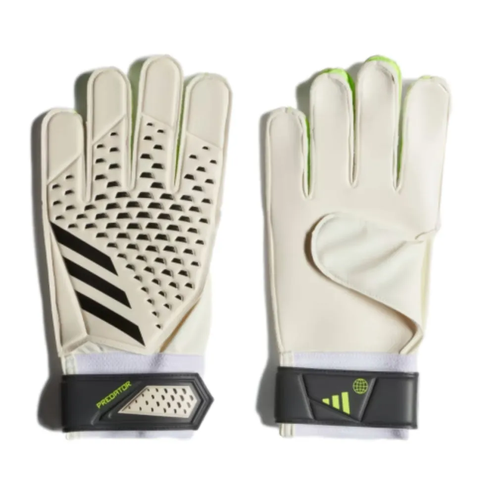 Adidas Unisex Predator Training Football Gloves (White/Lucid Lemon/Black)