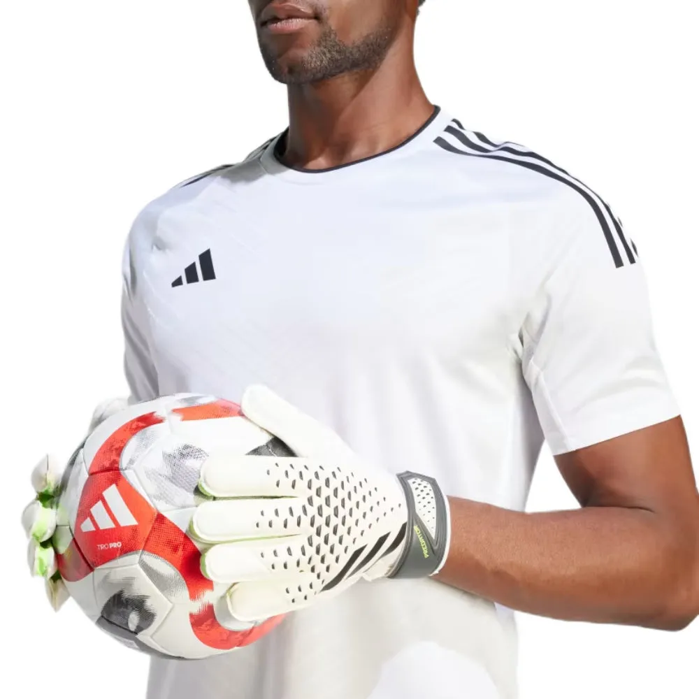 Adidas Unisex Predator Training Football Gloves (White/Lucid Lemon/Black)