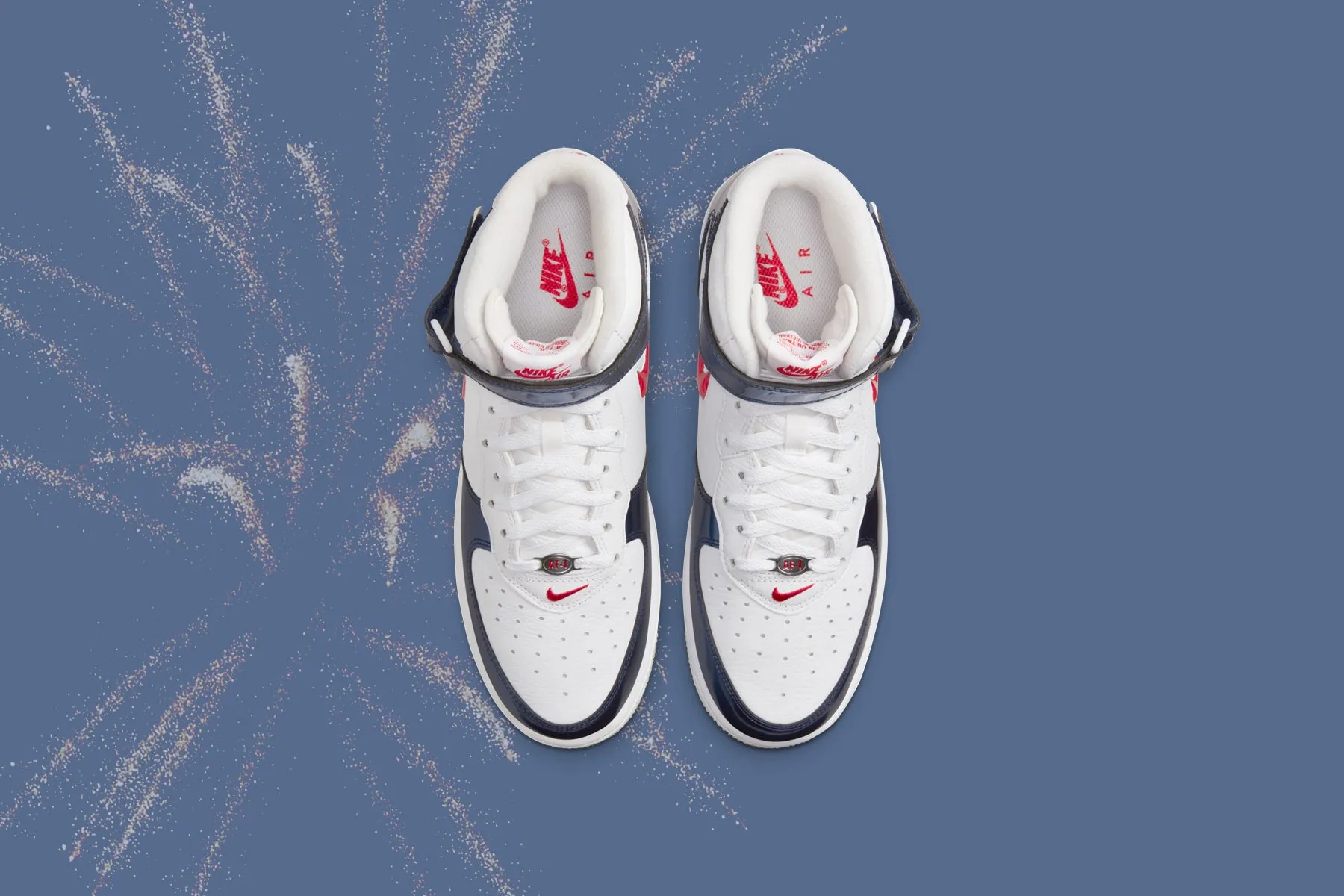 Air Force 1 Mid QS "Independence Day" - White/University Red/Midnight Navy