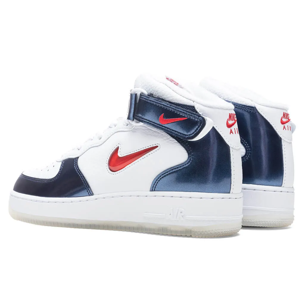 Air Force 1 Mid QS "Independence Day" - White/University Red/Midnight Navy