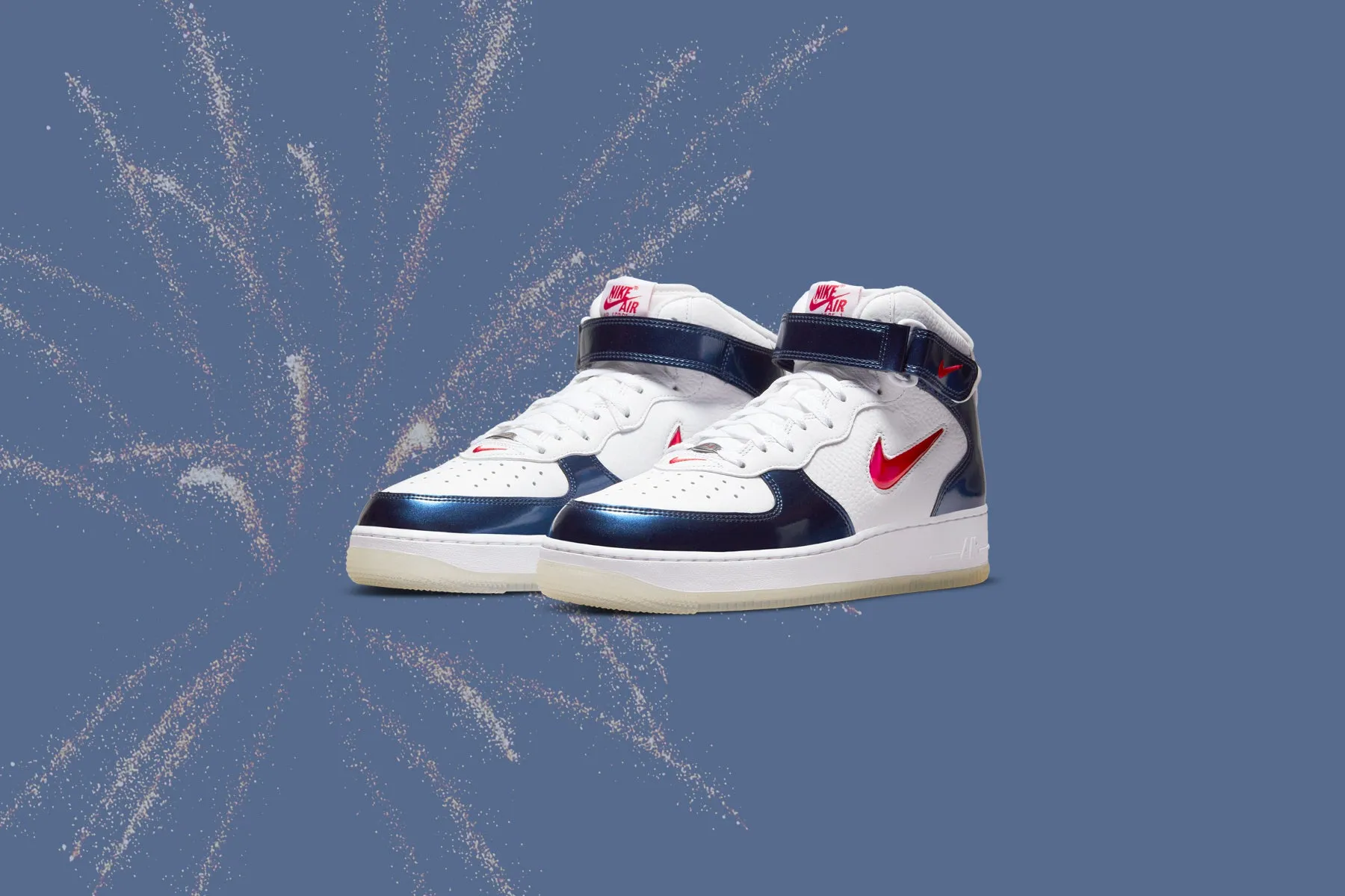 Air Force 1 Mid QS "Independence Day" - White/University Red/Midnight Navy