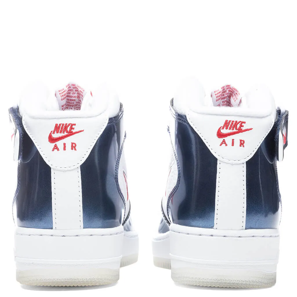 Air Force 1 Mid QS "Independence Day" - White/University Red/Midnight Navy