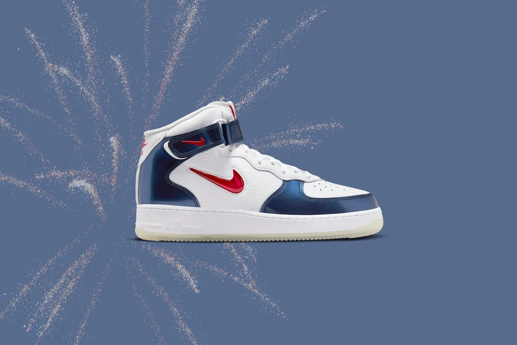 Air Force 1 Mid QS "Independence Day" - White/University Red/Midnight Navy