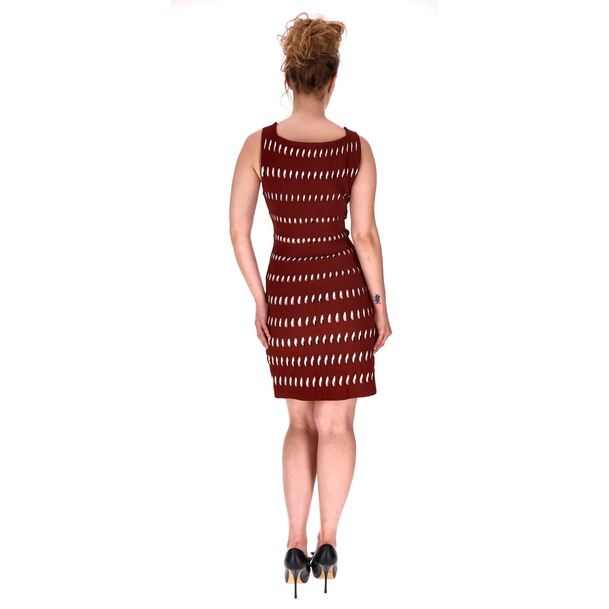 Alaia Perforated Detail Dress. Size 38FR