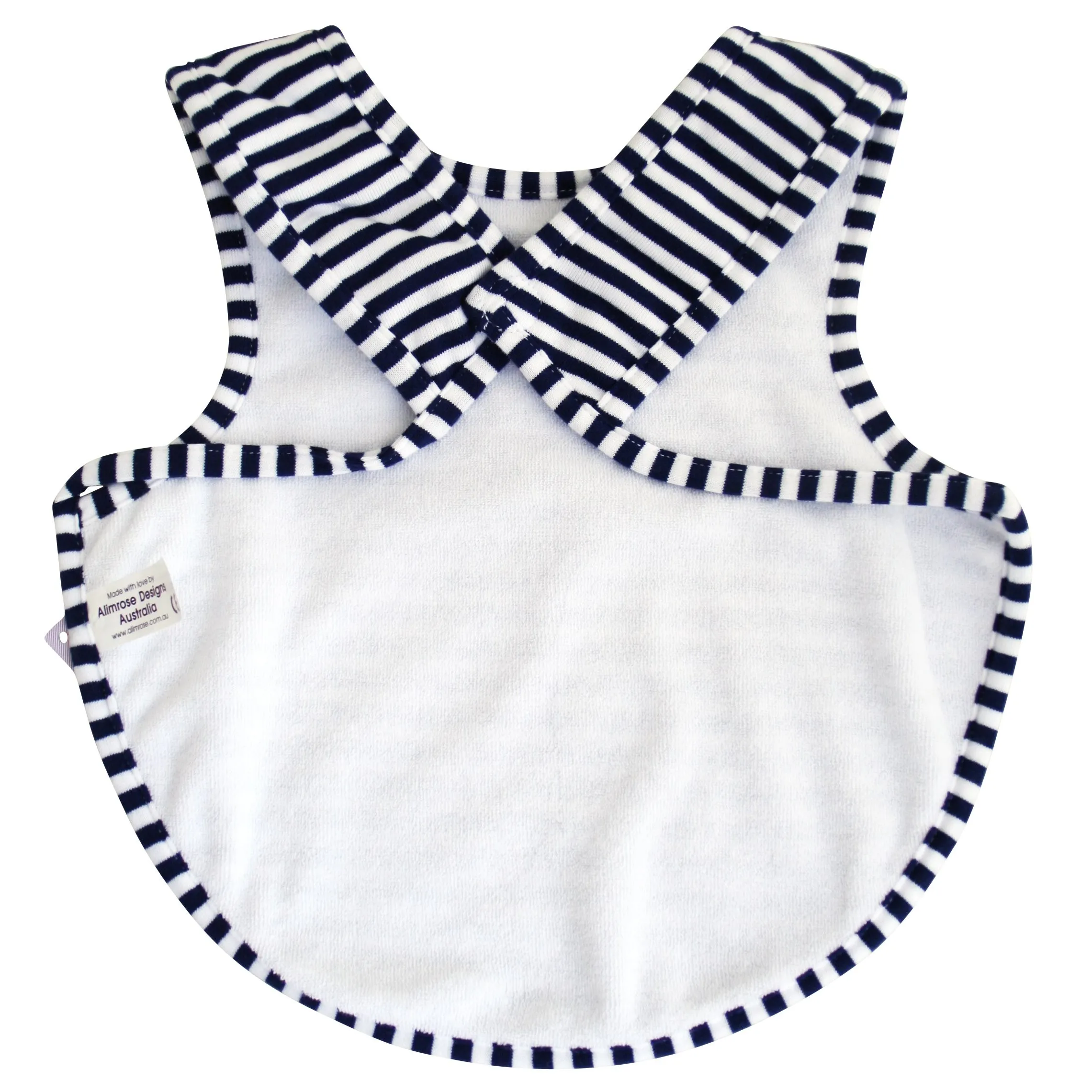 Alimrose Bib - Arm Holes Back Fastening Navy