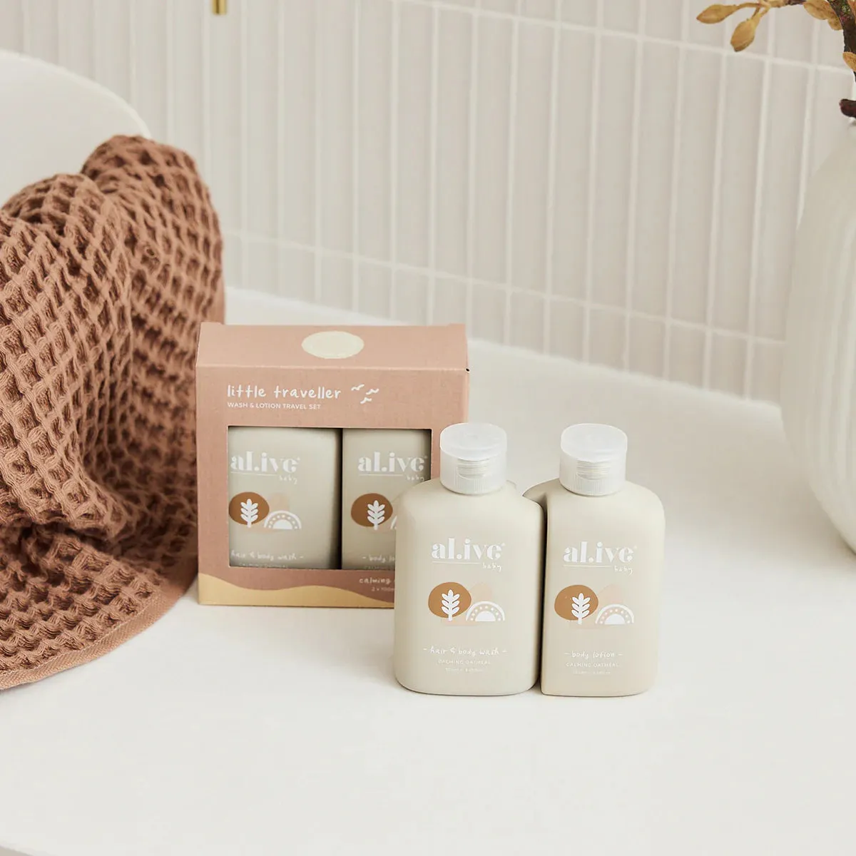 Al.ive Body Baby Little Traveller Wash & Lotion Set - Calming Oatmeal