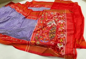 Amrapali , Exclusive Twill Ikat Designer Patola  Silk Saree -POCHI001PSA