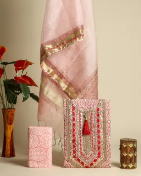 Appealing Gota Work Suit Set with Organza Dupatta (GOTA276ORG)