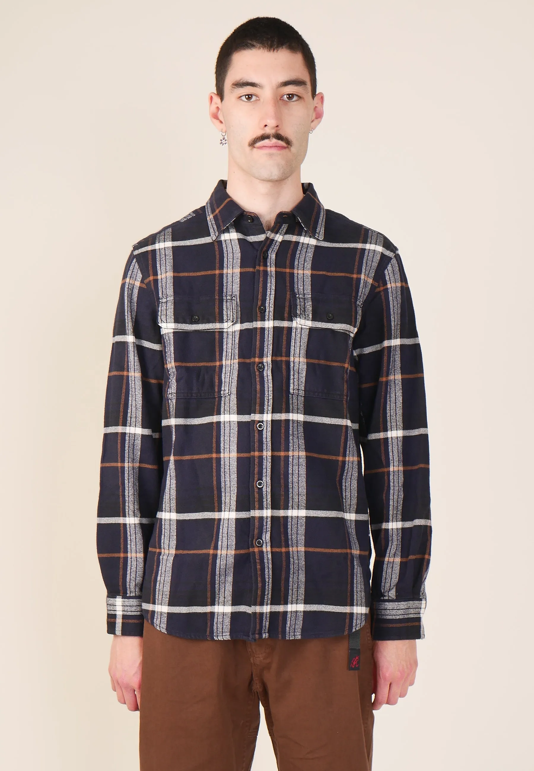 Arroyo Flannel Shirt - aviator navy plaid