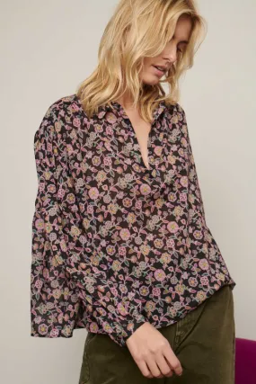 Ary Floral Cotton Crepe Blouse