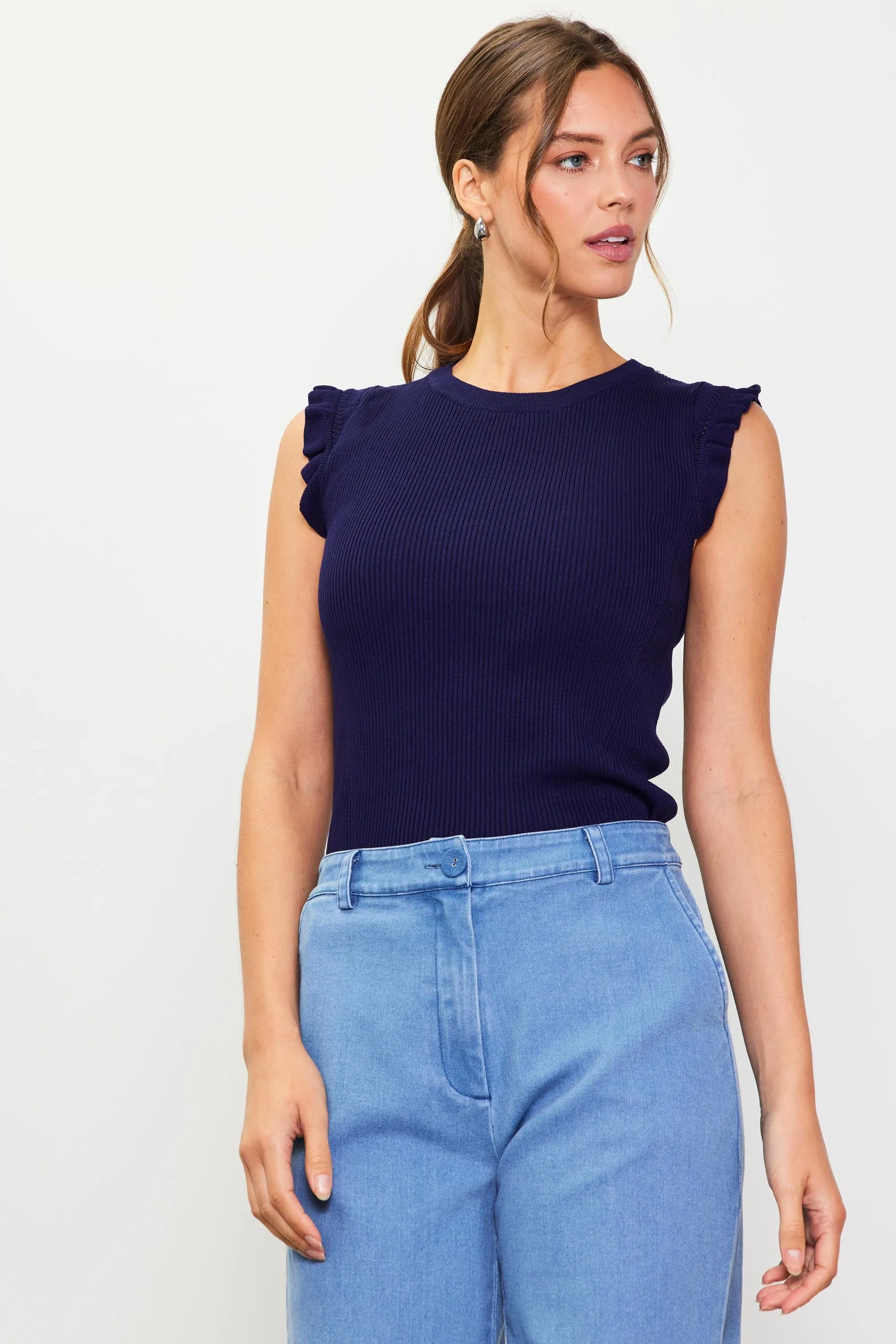 Ashlynn Knit Top (Navy)