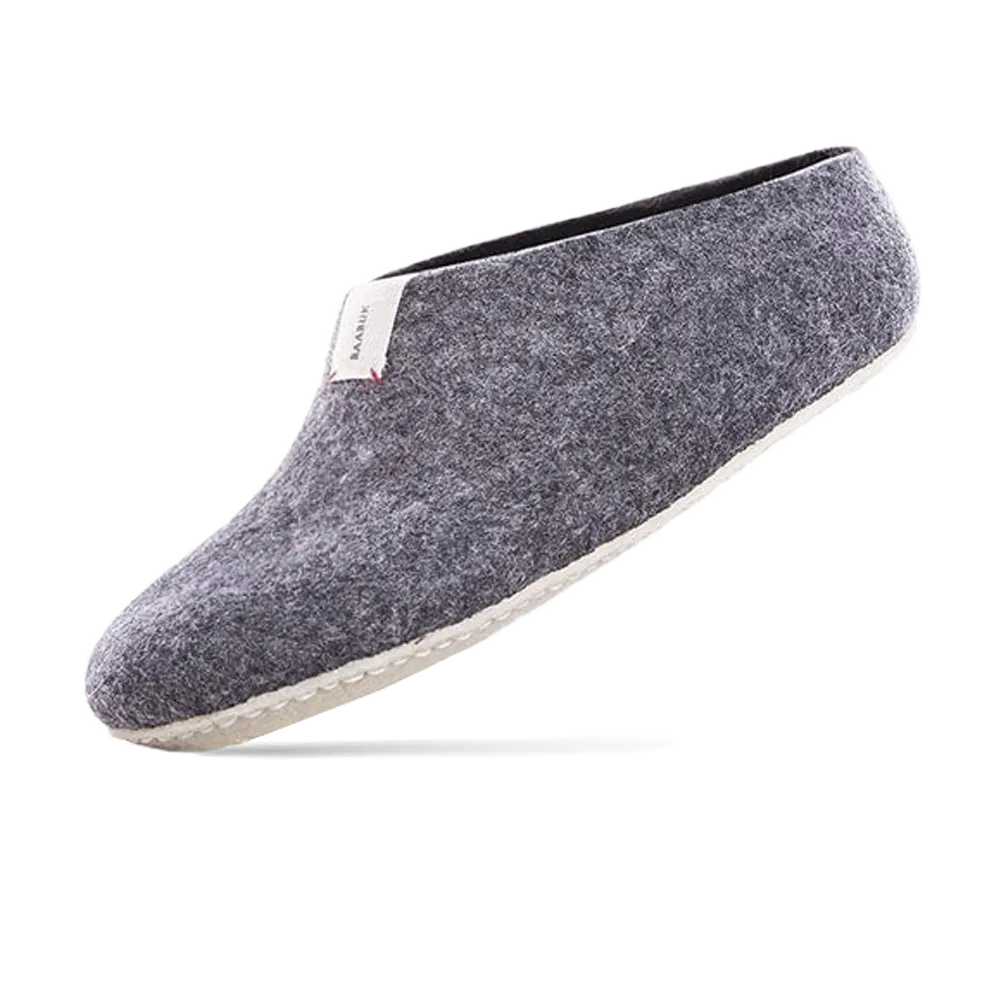 Baabuk Mel Wool Slippers Dark Grey