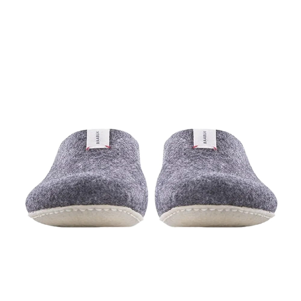 Baabuk Mel Wool Slippers Dark Grey