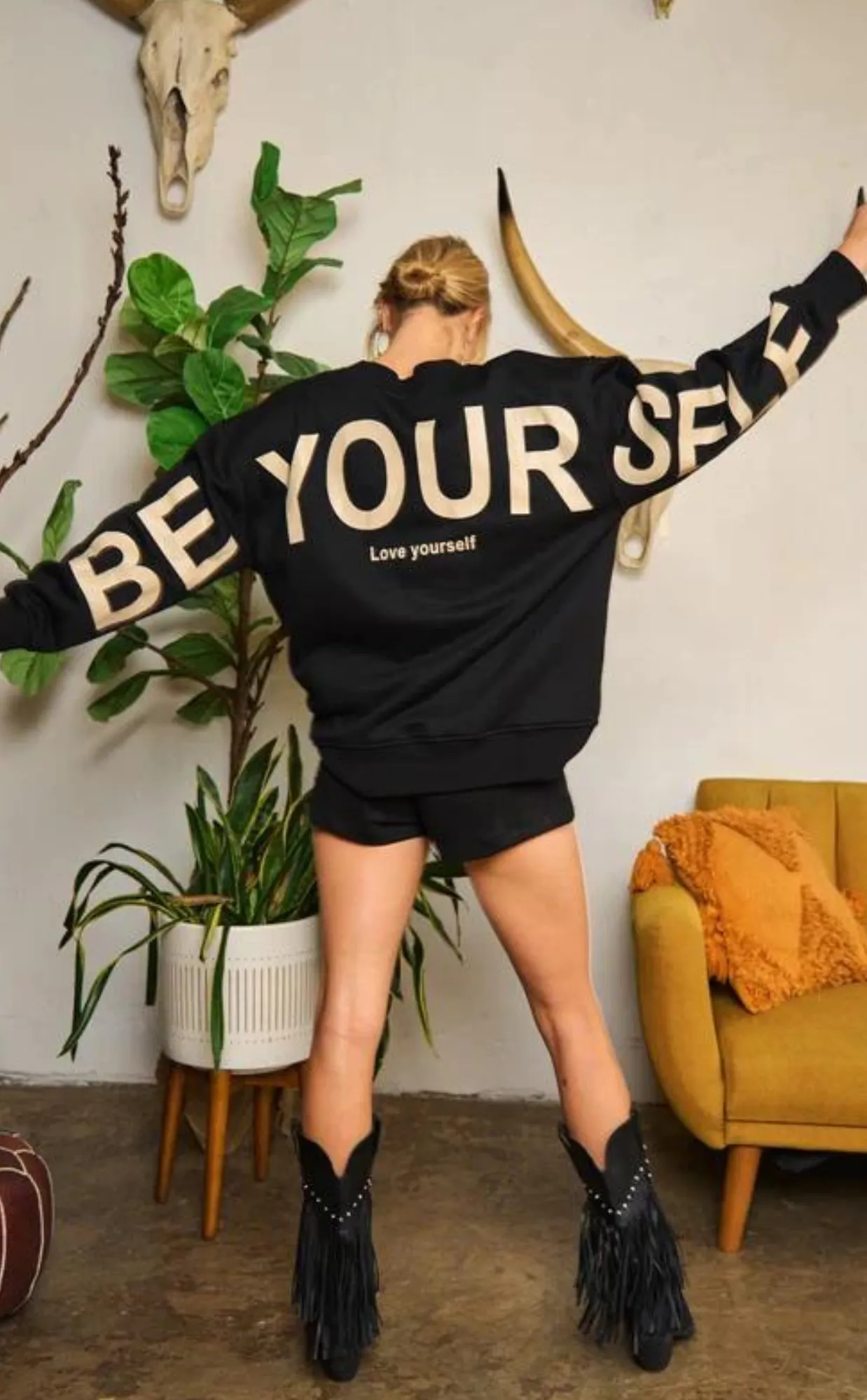 Be Yourself Oversized Sweatshirt