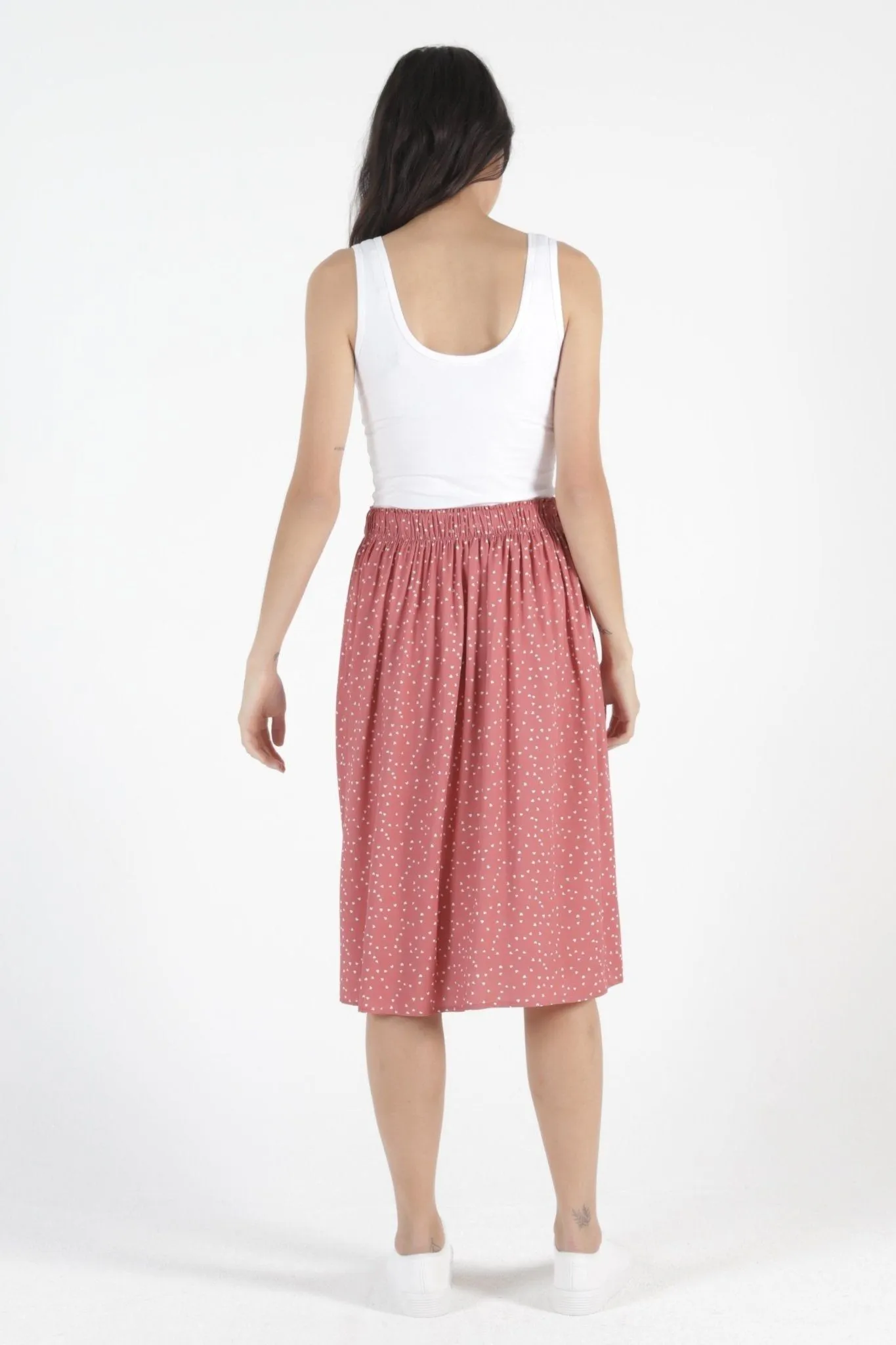 Betty Basics Landon Skirt in Ditsy Heart