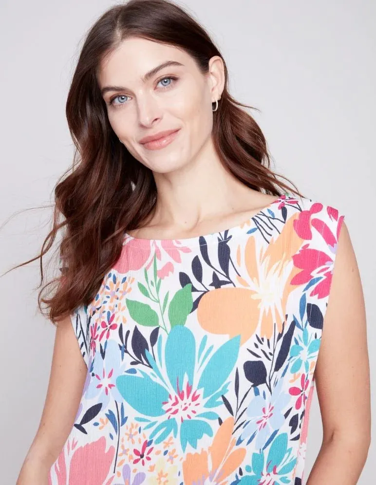 BLOSSOM TOP WITH SIDE TIES