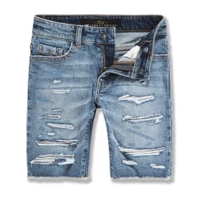 Boys Jordan Craig Abyss Denim Shorts (M Blue) J3165SB