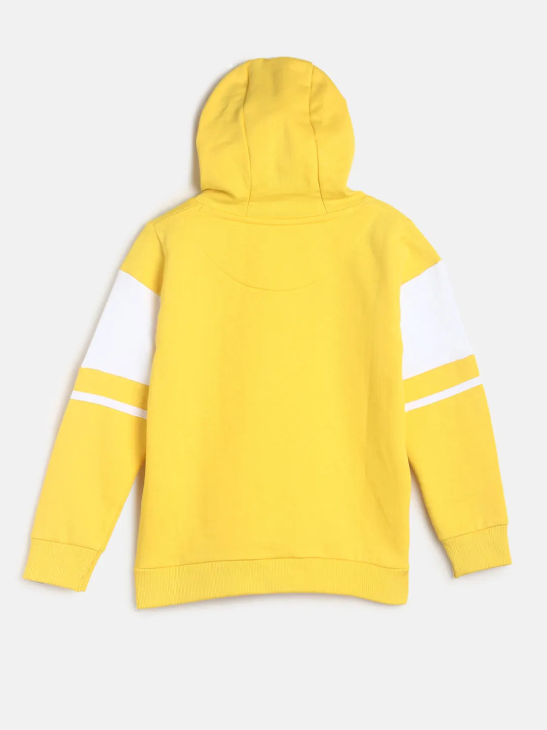 Boys Yellow & White Full Sleeve Sweatshirt