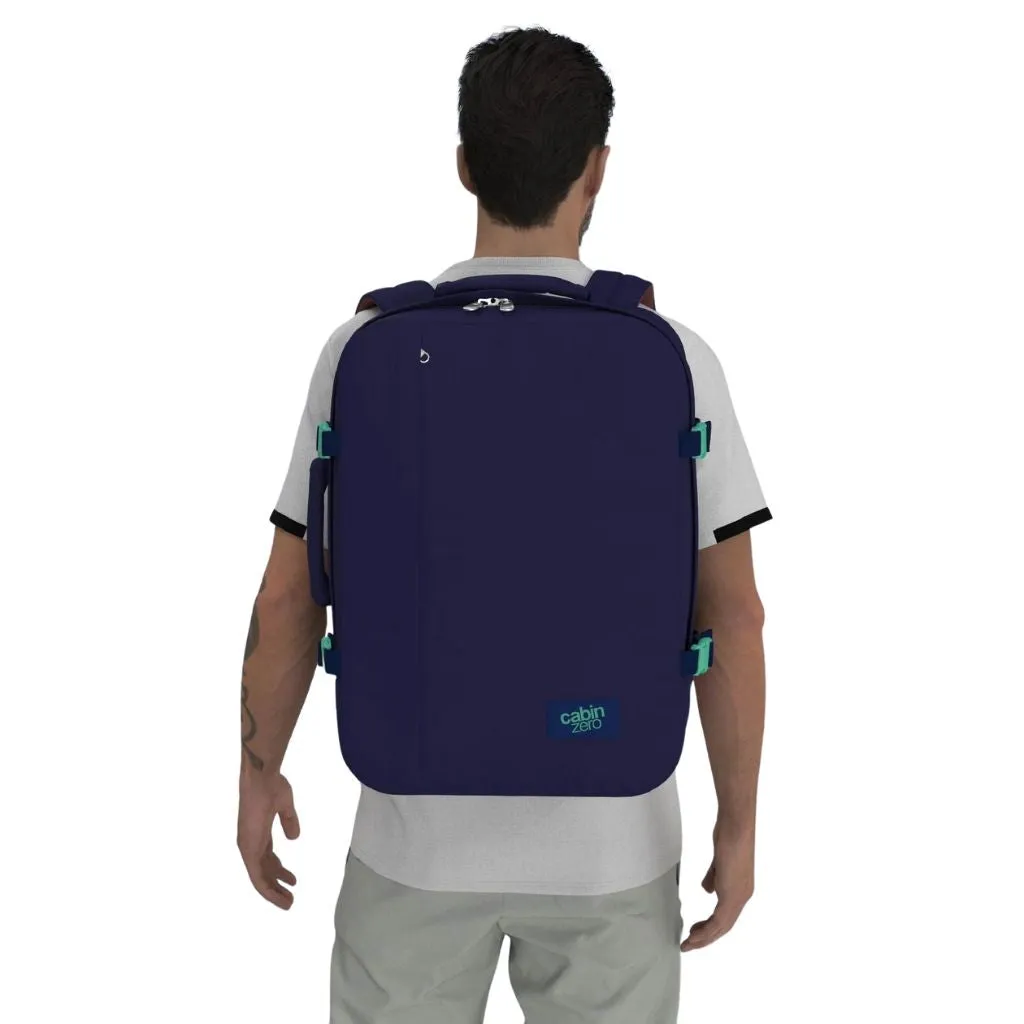 CabinZero Classic 44L Lightweight Carry On Backpack - Deep Ocean