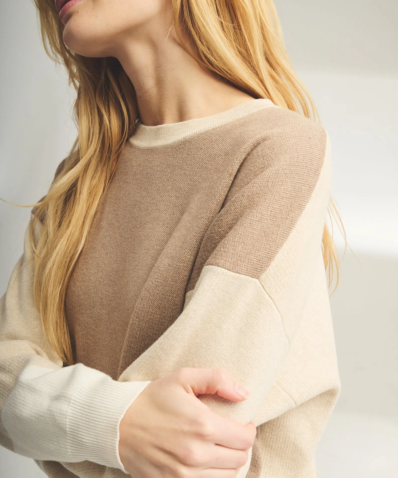 Café Cotton Cashmere Colorblock Sweatshirt