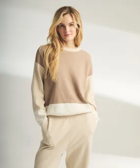 Café Cotton Cashmere Colorblock Sweatshirt