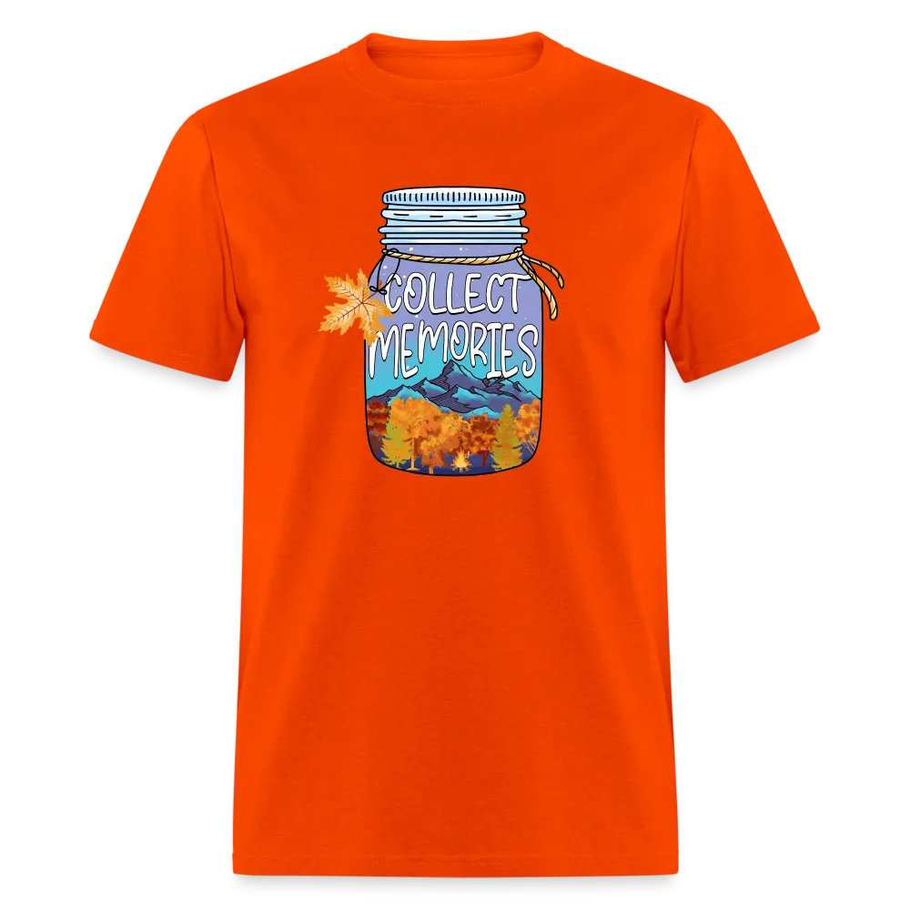 CampfireMemories: 'Collect Memories' Camping-Themed T-Shirt with Inspiring Jar Design