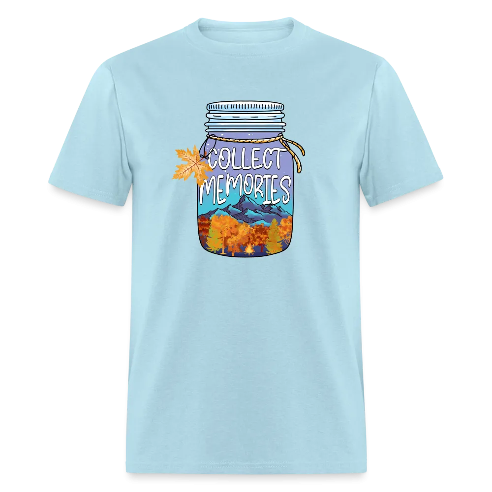 CampfireMemories: 'Collect Memories' Camping-Themed T-Shirt with Inspiring Jar Design