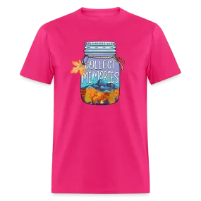 CampfireMemories: 'Collect Memories' Camping-Themed T-Shirt with Inspiring Jar Design