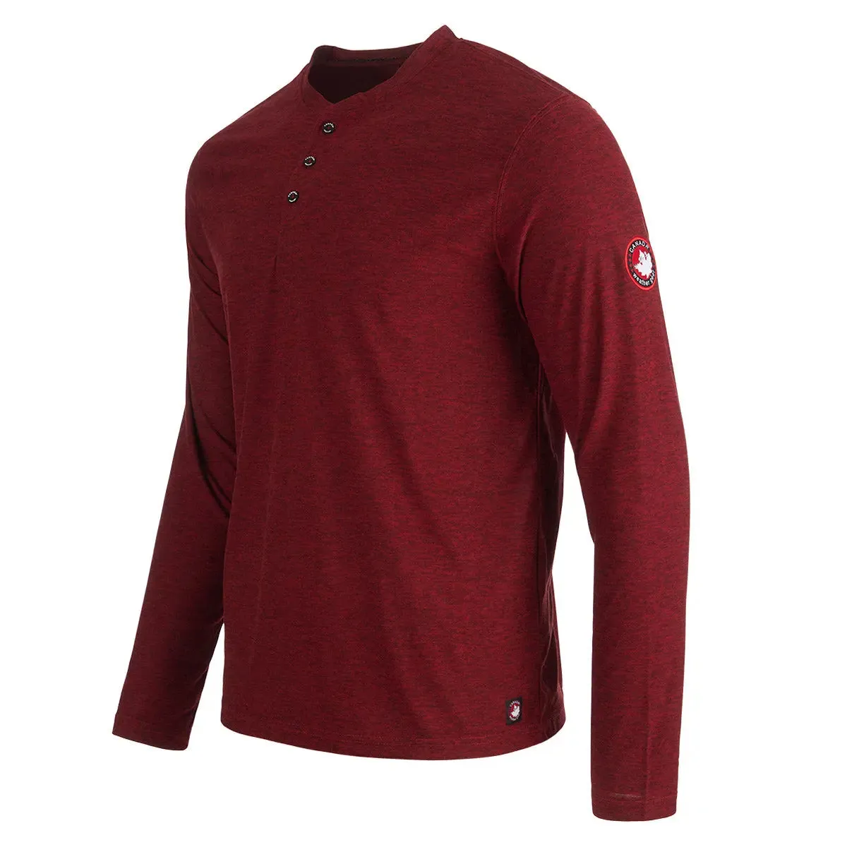 Canada Weather Gear Men's Long Sleeve Two Tone Supreme Soft Henley