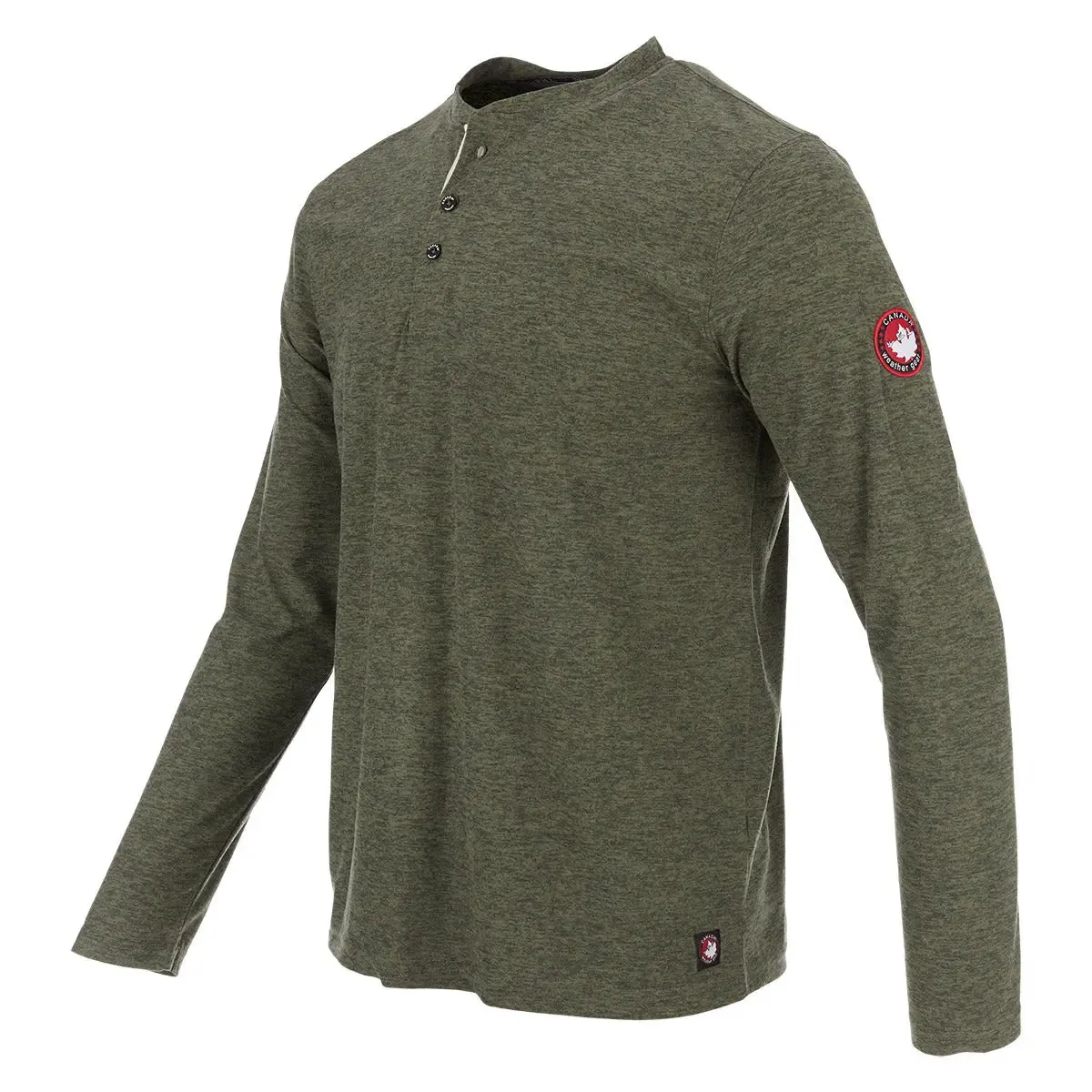 Canada Weather Gear Men's Long Sleeve Two Tone Supreme Soft Henley