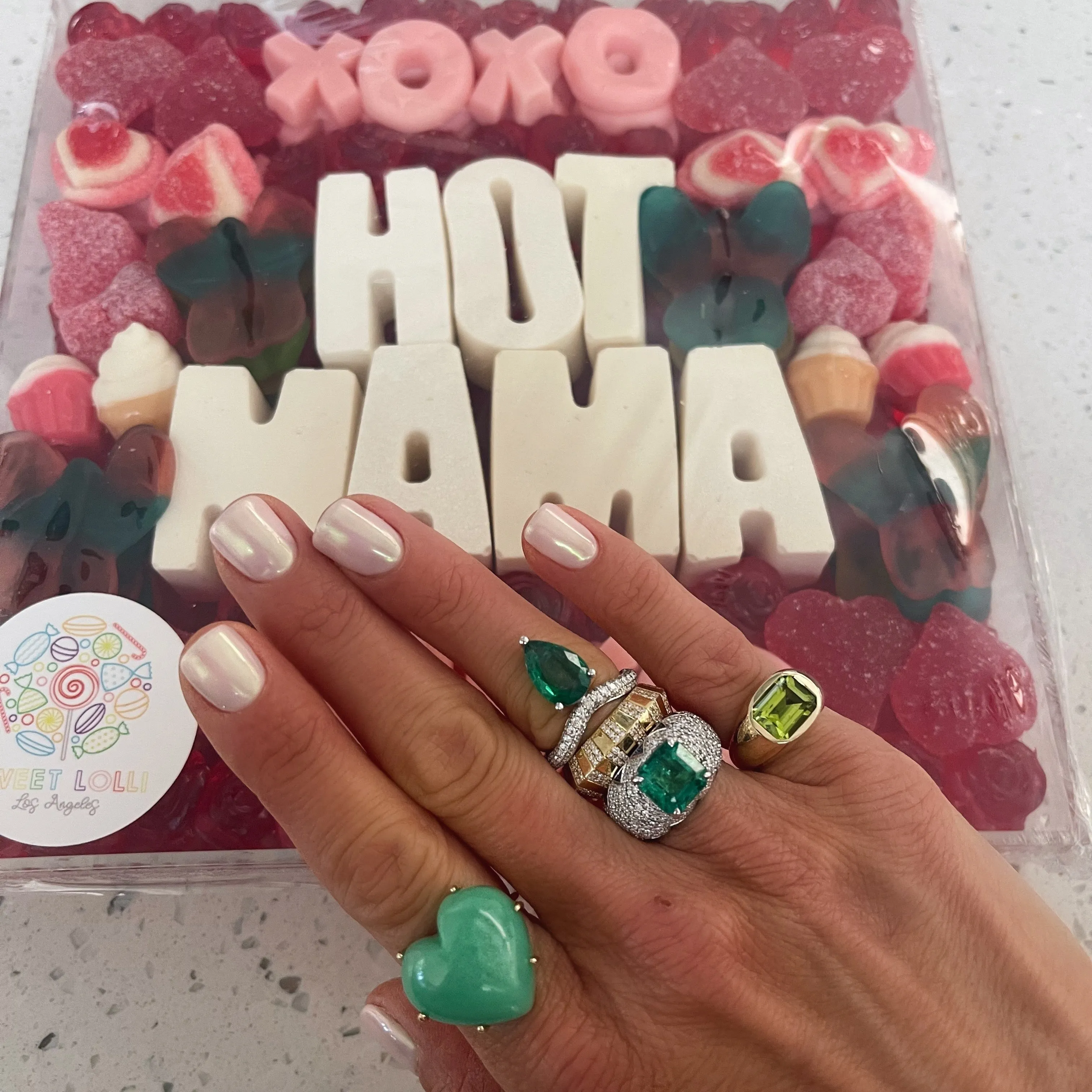 Candy Heart Puffy Chrysoprase Ring