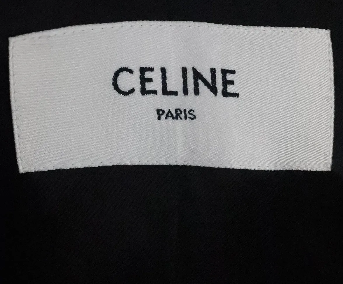 Celine Black Cashmere Coat w/ Leather Belt sz 2