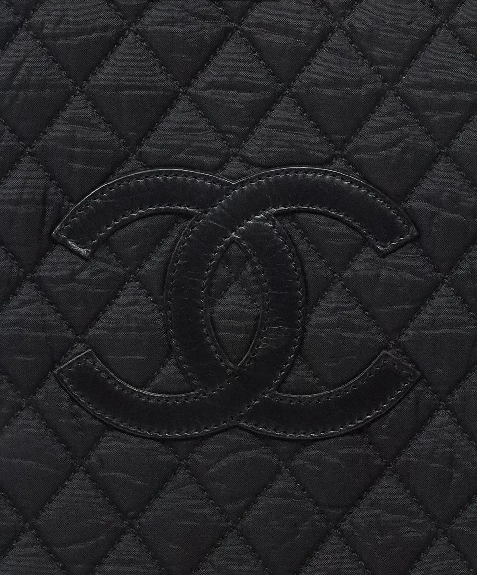 Chanel Black Quilted Nylon Luggage