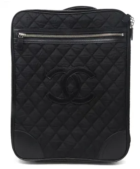 Chanel Black Quilted Nylon Luggage