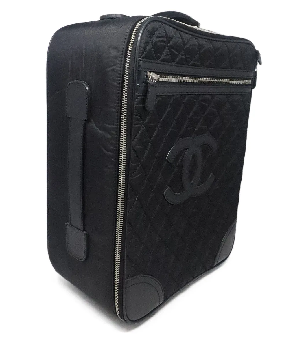 Chanel Black Quilted Nylon Luggage