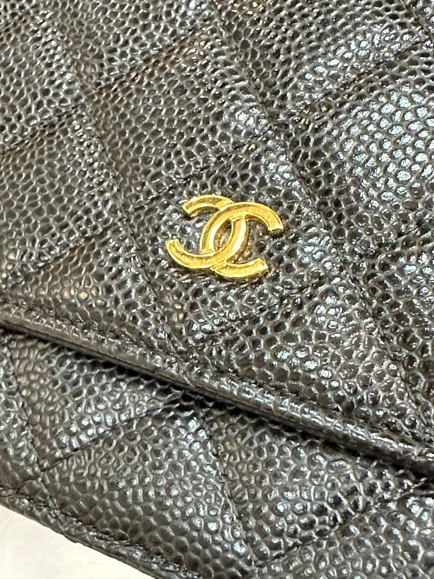 Chanel Classic Wallet on Chain Caviar Black GHW 28 Holo