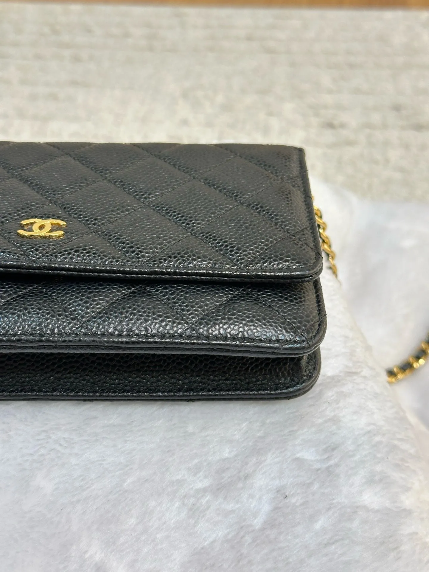 Chanel Classic Wallet on Chain Caviar Black GHW 28 Holo