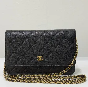 Chanel Classic Wallet on Chain Caviar Black GHW 28 Holo