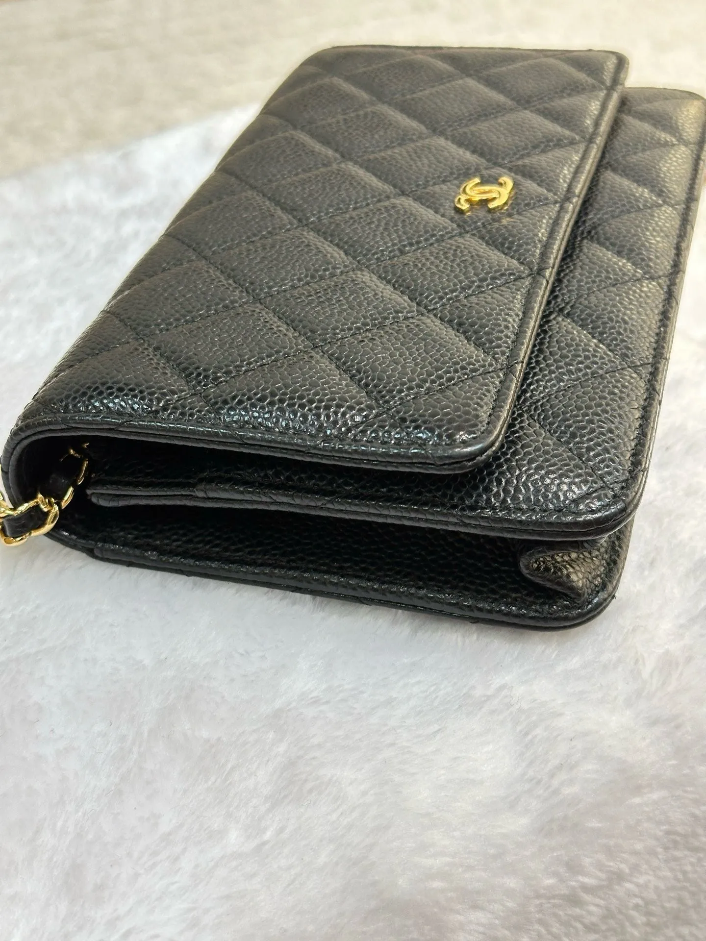 Chanel Classic Wallet on Chain Caviar Black GHW 28 Holo