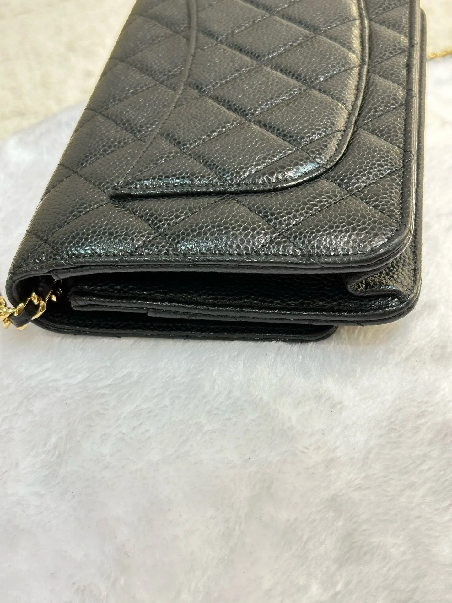 Chanel Classic Wallet on Chain Caviar Black GHW 28 Holo