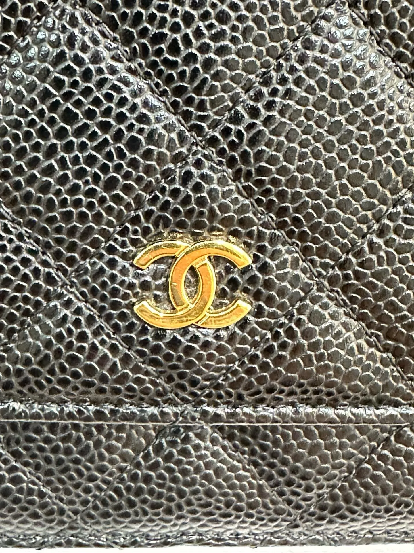 Chanel Classic Wallet on Chain Caviar Black GHW 28 Holo